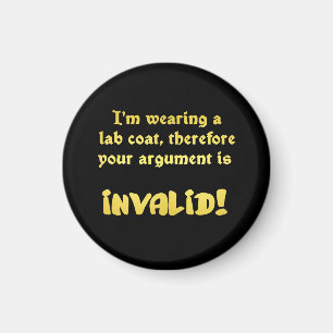 Funny Lab Coat Logic: The Ultimate Argument Ender Magnet