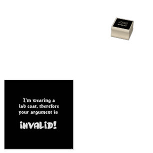 Funny Lab Coat Logic: The Ultimate Argument Ender Rubber Stamp