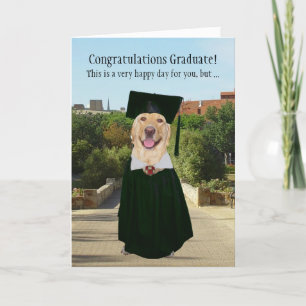 Funny Lab College Graduation Card