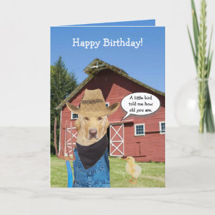 Funny Lab Farmer Birthday Card
