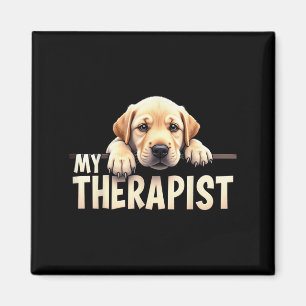 Funny Lab Puppy My Therapist Labrador Dog Magnet