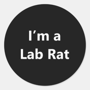 Funny Lab Rat Halloween Costume Pretend Minute Laz Classic Round Sticker