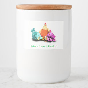 Funny Label with Chickens Waiting Egg To Hatch