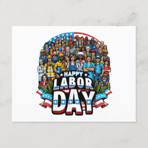 Funny Labor Day Happy American Labor Day Enclosure Card