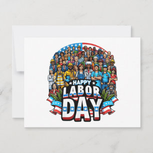 Funny Labour Day Happy American Labour Day Invitation