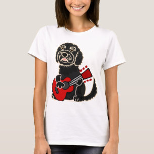 Funny Labradoodle Playing Guitar T-Shirt
