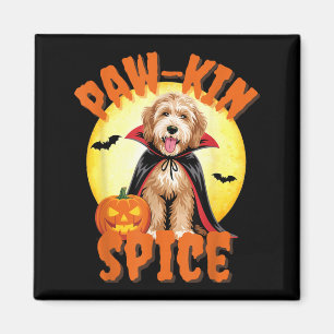 Funny Labradoodle Pumpkin Halloween Dog Lover Magnet