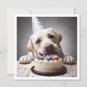 Funny labrador birthday card, labrador  invitation