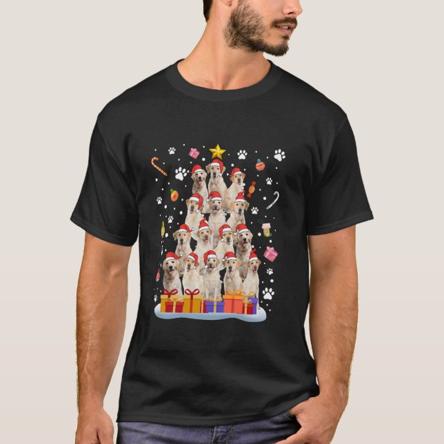 Funny Labrador Dog Ugly Sweater Christmas Tree Xma (Front)