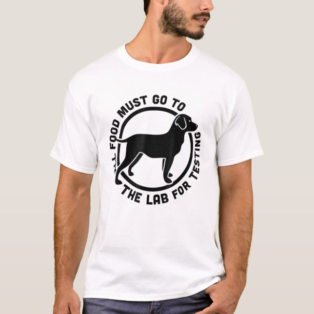 Funny Labrador Retriever Black Lab Fetch Dog Pet L T-Shirt (Front)