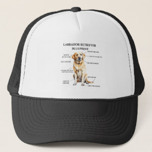Funny Labrador Retriever  Blueprint Trucker Hat