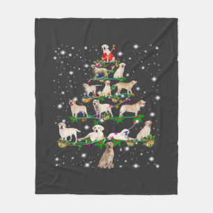 Funny Labrador Retriever Christmas Tree Classic T- Fleece Blanket