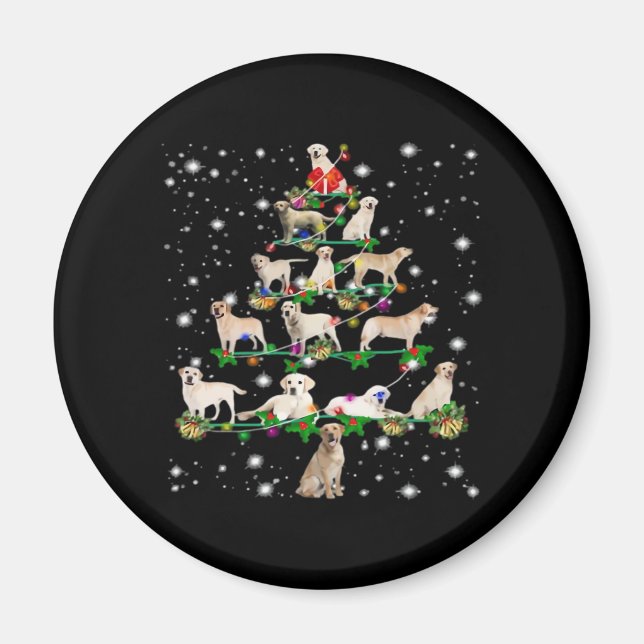 Funny Labrador Retriever Christmas Tree Classic T- Magnet (Front)