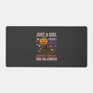 Funny Labrador Retriever Halloween Pumpkin Dog Desk Mat