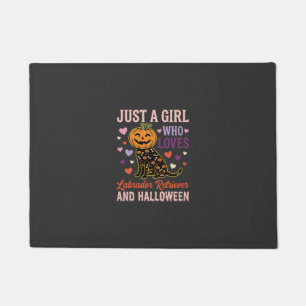 Funny Labrador Retriever Halloween Pumpkin Dog Doormat