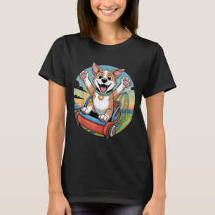 Funny Labrador Roller Coaster Dog Meme Cute Ride T-Shirt