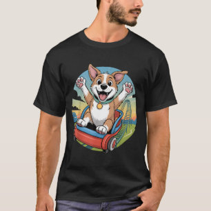 Funny Labrador Roller Coaster Dog Meme Cute Ride T-Shirt