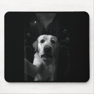Funny Labrador Selfie Zombie Halloween Dog Mouse Pad