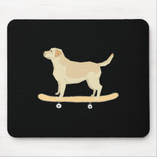 Funny Labrador Skateboarding Dog T Shirt Gift Mouse Pad