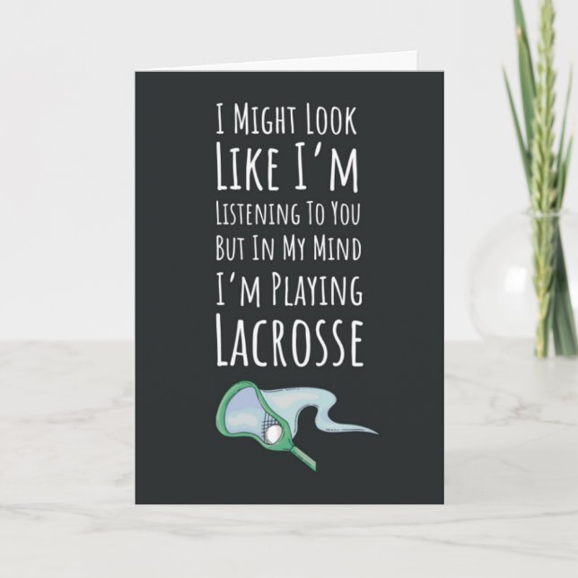 Funny Lacrosse Cards Team Coach Sports Cartoon (Front)