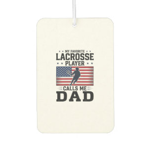 Funny Lacrosse Dad American Flag Vintage Shirt Des Car Air Freshener