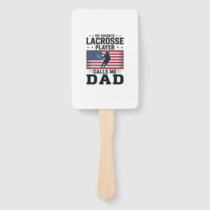 Funny Lacrosse Dad American Flag Vintage Shirt Des Hand Fan
