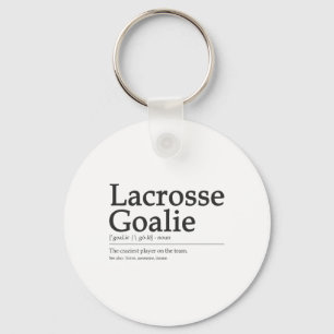 Funny Lacrosse Goalie Definition Quote Cool Men Wo Key Ring