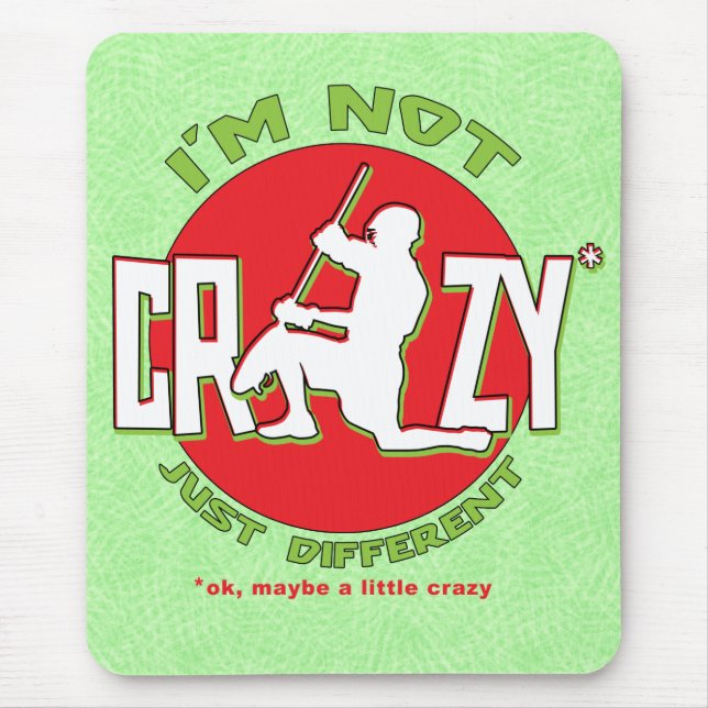 Funny Lacrosse Goalie Design Mousepad (Front)