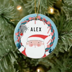 Funny Lacrosse Keepsake Ceramic Ornament