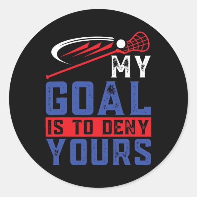 Funny Lacrosse Merch - Novelty Lacrosse Players De Classic Round Sticker (Front)