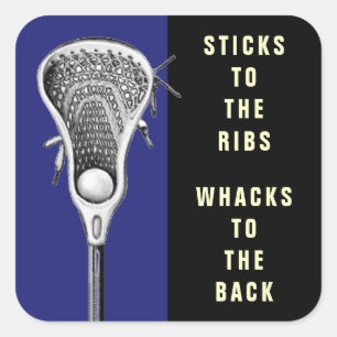 Funny Lacrosse Sports Square Sticker