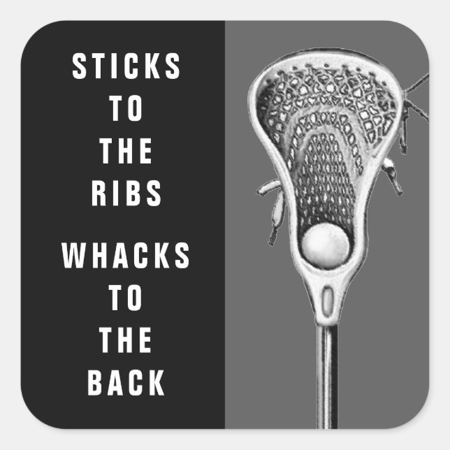 Funny Lacrosse Square Sticker (Front)