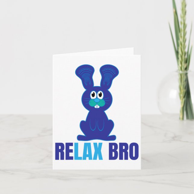 Funny Lacrosse Sticks Easter Bunny Funny Easter La Card (Front)