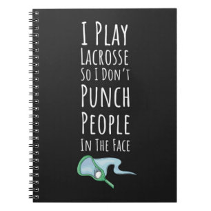 Funny Lacrosse Themed Gift High School College Lax Notebook
