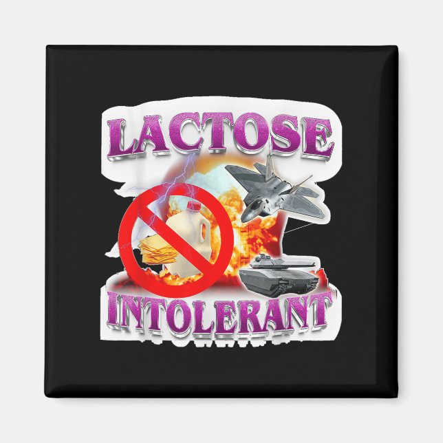 Funny Lactose Humour Meme Tolerant Explosion  Magnet (Front)
