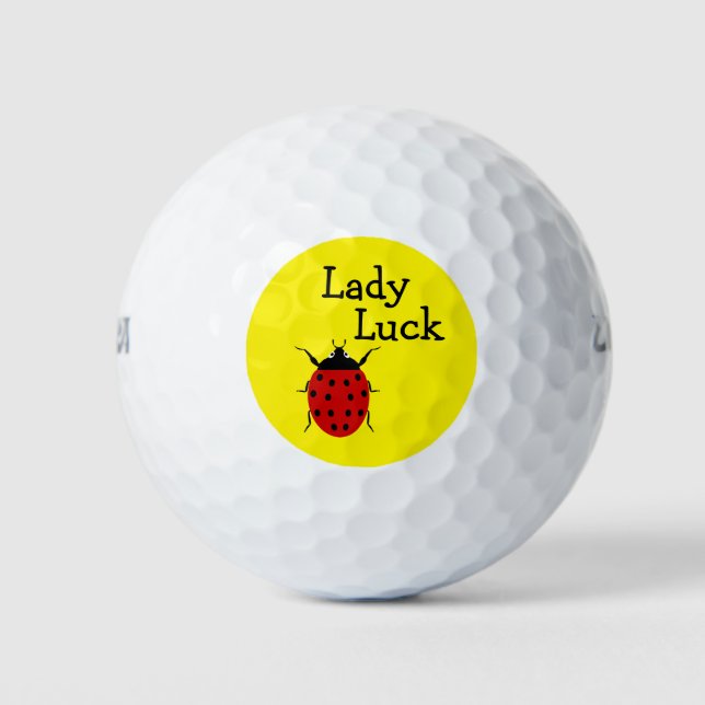 Funny Ladies Ladybug Theme Golf Balls (Front)