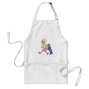funny lady golfer cartoon graphic standard apron