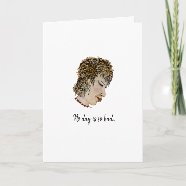 Funny Lady  Taking a Nap Card (Front)