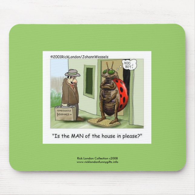 Funny Ladybug Cartoon On Quality Funny Mouse Pad (Front)