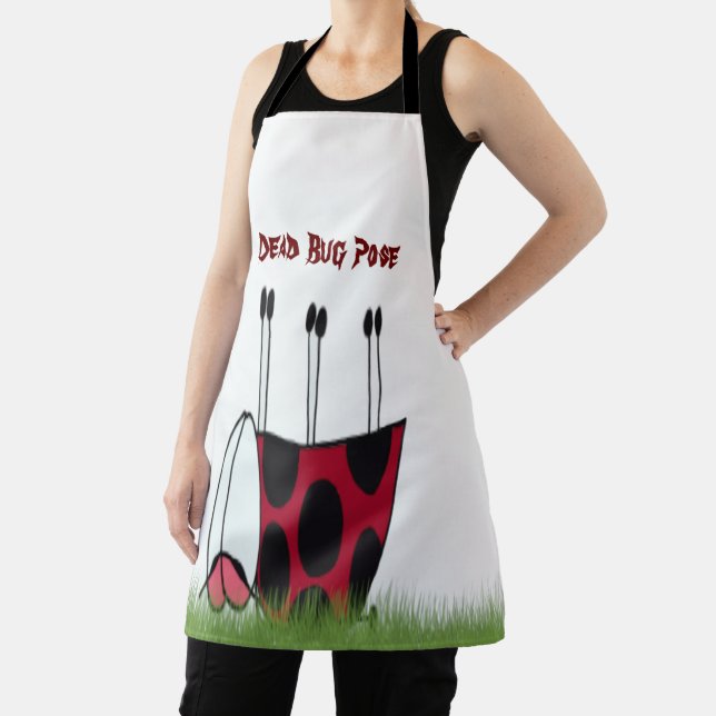 Funny Ladybug Dead Bug Yoga Pose Apron (Insitu)