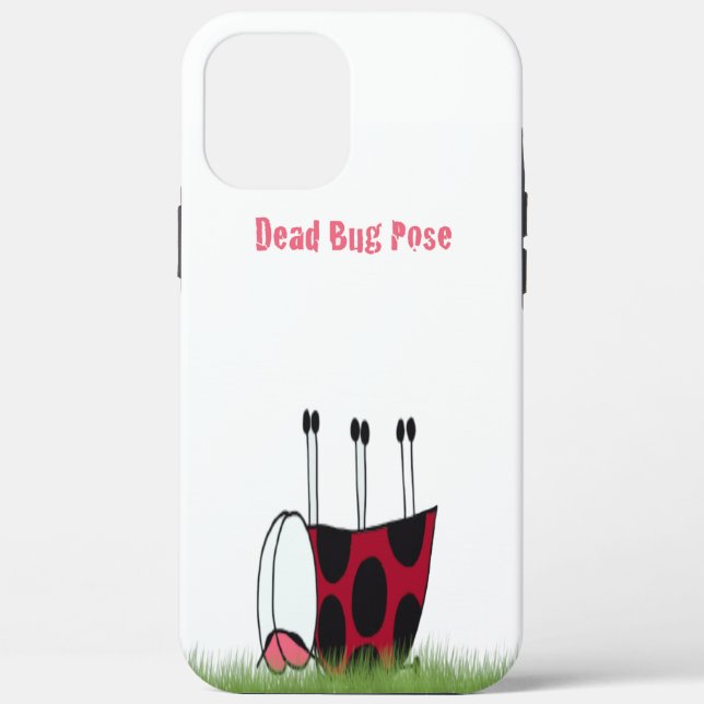 Funny Ladybug Dead Bug Yoga Pose Case-Mate iPhone Case (Back)