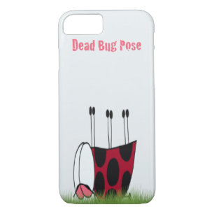 Funny Ladybug Dead Bug Yoga Pose iPhone 8/7 Case