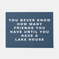 Funny Lake House Friends Quote Editable Text Blue
