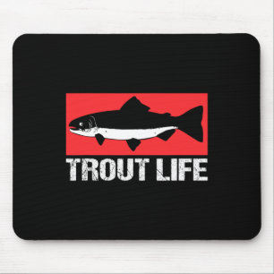 Funny Lake Trout Fisherman Fishing Trout Life  Mouse Pad