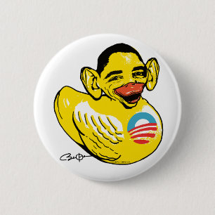 Funny Lame Duck Potus Obama Gear 6 Cm Round Badge