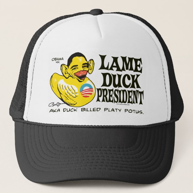 Funny Lame Duck Potus Obama Gear Trucker Hat (Front)
