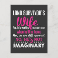 Funny Land Surveyor Wife Husband Couple Wedding