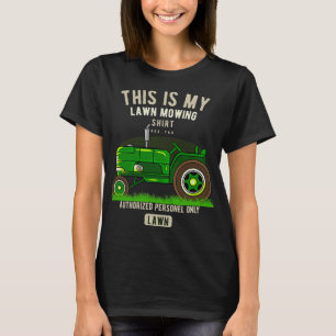 Funny Landscaper Lawn Mow Grass Retro This Is My L T-Shirt