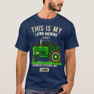 Funny Landscaper Lawn Mow Grass Retro This Is My T-Shirt