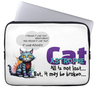 Funny Laptop Sleeve – CatAstrophe: ...not lost